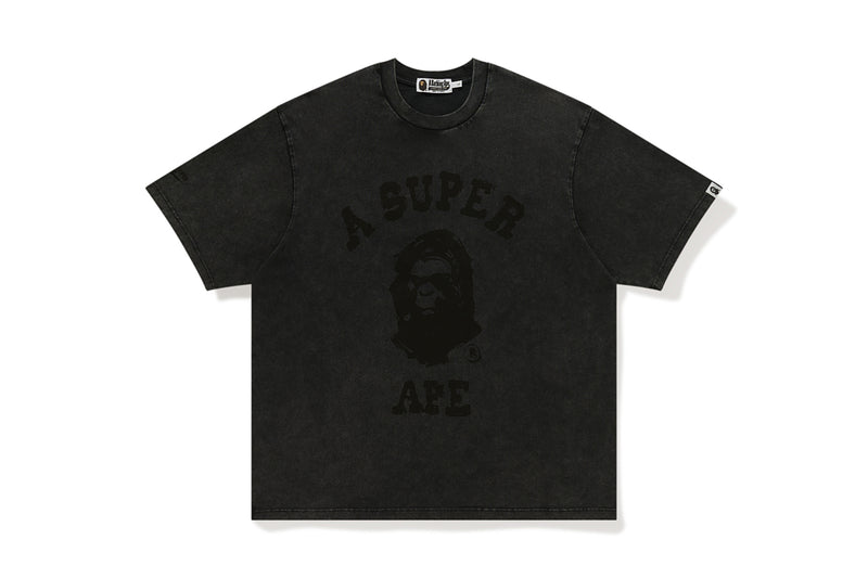 BAPE X KIDSUPER GARMENT DYE COLLEGE LOGO TEE
