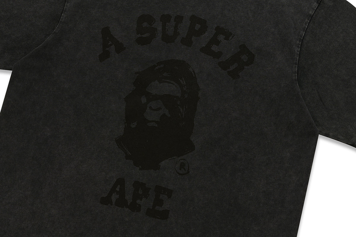 BAPE X KIDSUPER GARMENT DYE COLLEGE LOGO TEE