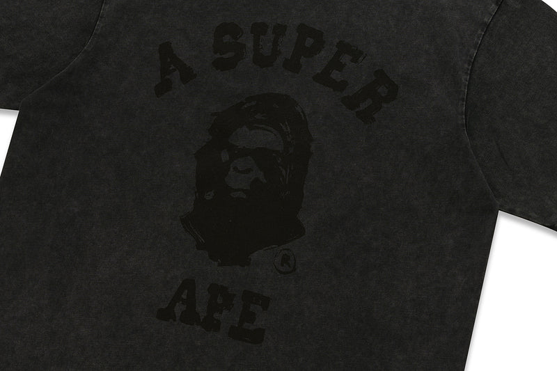 BAPE X KIDSUPER GARMENT DYE COLLEGE LOGO TEE