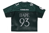 BAPE MENS LINE CAMO MULTI LOGO RELAXED FIT FOOTBALL JERSEY