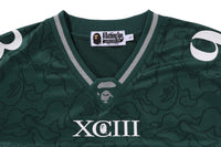 BAPE MENS LINE CAMO MULTI LOGO RELAXED FIT FOOTBALL JERSEY