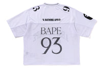 BAPE MENS LINE CAMO MULTI LOGO RELAXED FIT FOOTBALL JERSEY