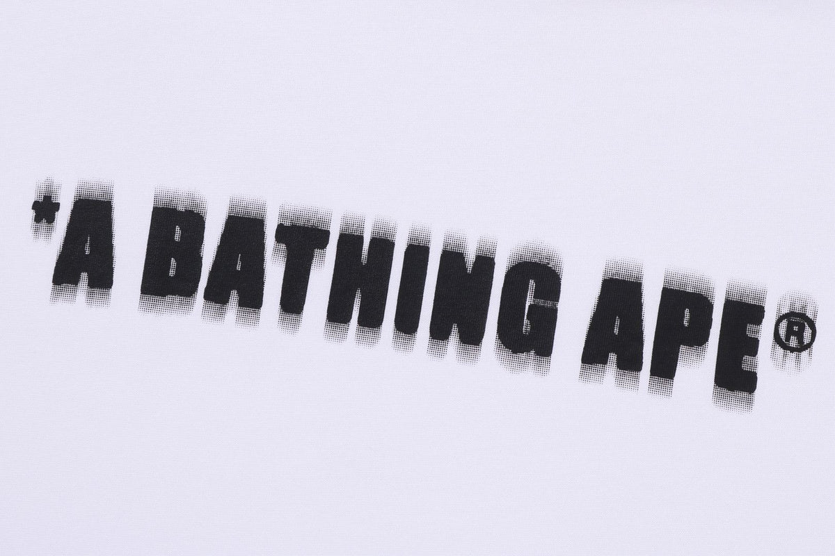 SPRAY PRINT BATHING APE LOGO RELAXED FIT TEE MENS