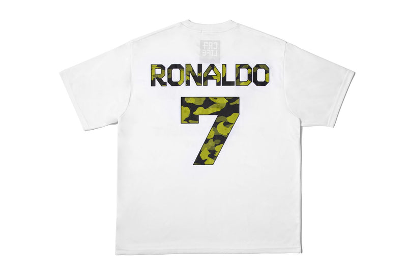 BAPE X CR7 LIFE MULTI LOGO POLY RELAXED FIT JERSEY