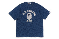 INDIGO DYED CLOUD CAMO COLLEGE RELAXED FIT TEE