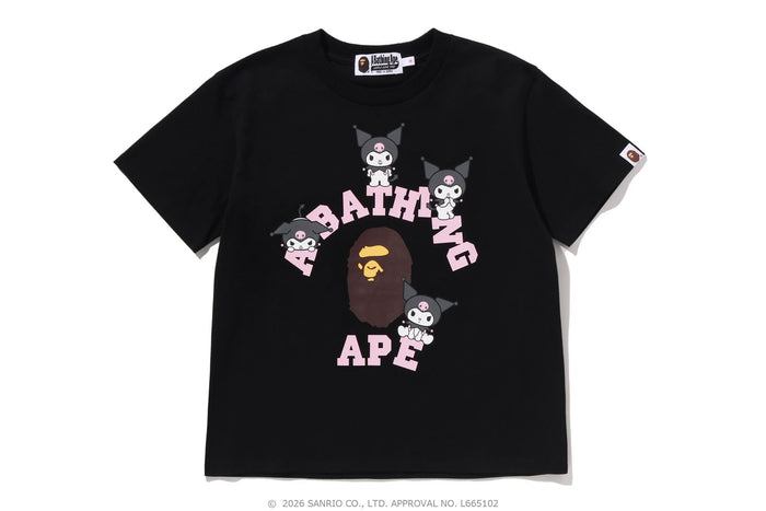 BAPE X KUROMI COLLEGE MINI TEE LADIES