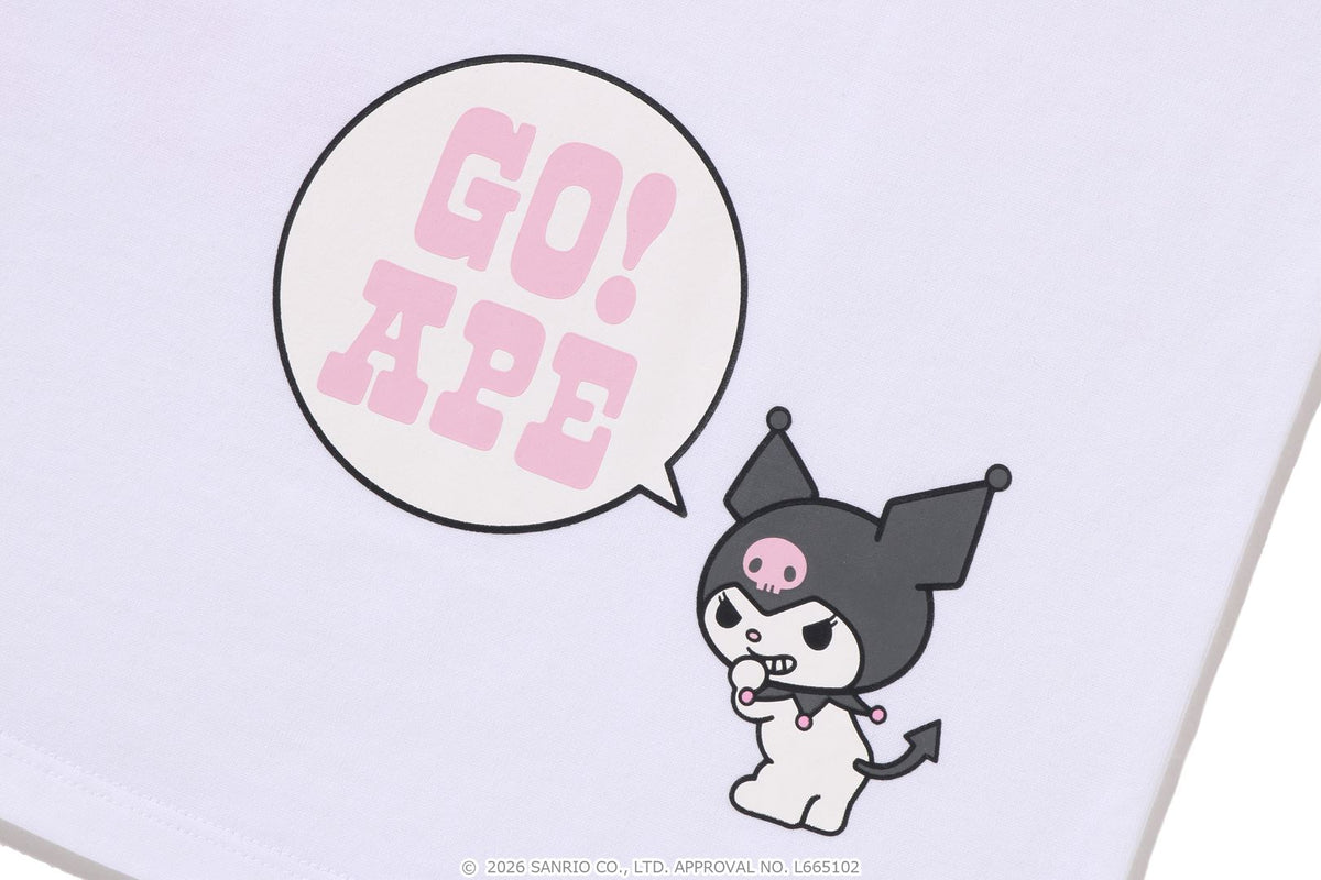 BAPE X KUROMI COLLEGE MINI TEE LADIES