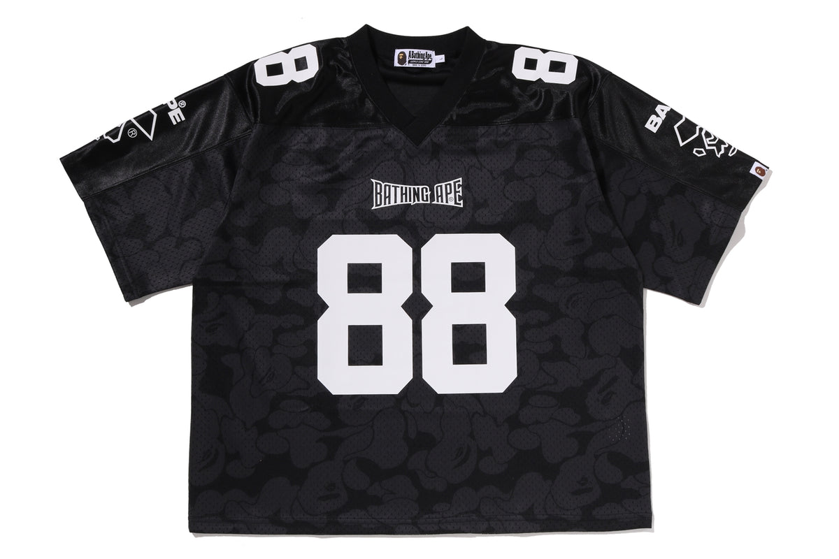 SOLID CAMO MULTI LOGO RELAXED FIT FOOTBALL JERSEY TEE