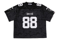 SOLID CAMO MULTI LOGO RELAXED FIT FOOTBALL JERSEY TEE