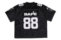 SOLID CAMO MULTI LOGO RELAXED FIT FOOTBALL JERSEY TEE