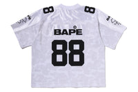 SOLID CAMO MULTI LOGO RELAXED FIT FOOTBALL JERSEY TEE