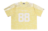 SOLID CAMO MULTI LOGO RELAXED FIT FOOTBALL JERSEY TEE