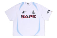 HEAVY WASH HAND DRAW FOOTBALL MULTI LOGO RELAXED FIT TEE