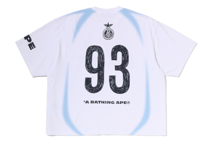 HEAVY WASH HAND DRAW FOOTBALL MULTI LOGO RELAXED FIT TEE