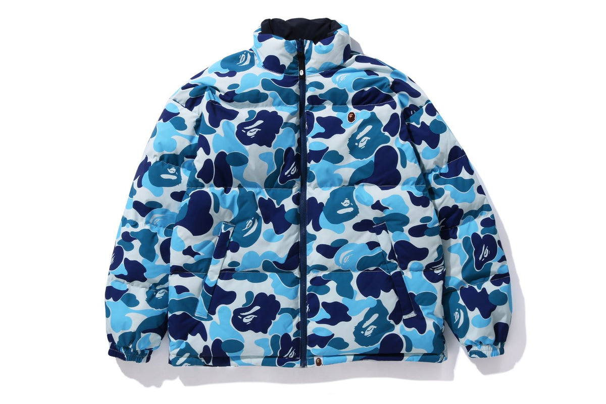 BAPE MENS ABC CAMO REVERSIBLE DOWN JACKET