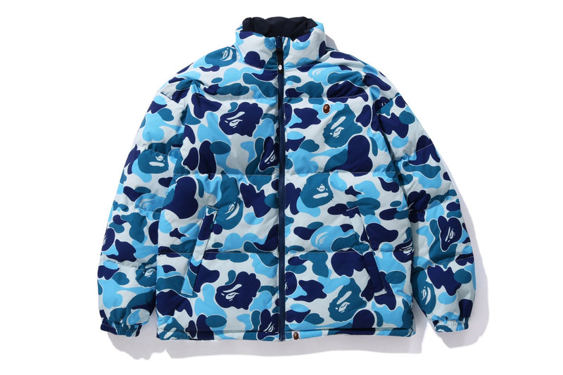 BAPE MENS ABC CAMO REVERSIBLE DOWN JACKET