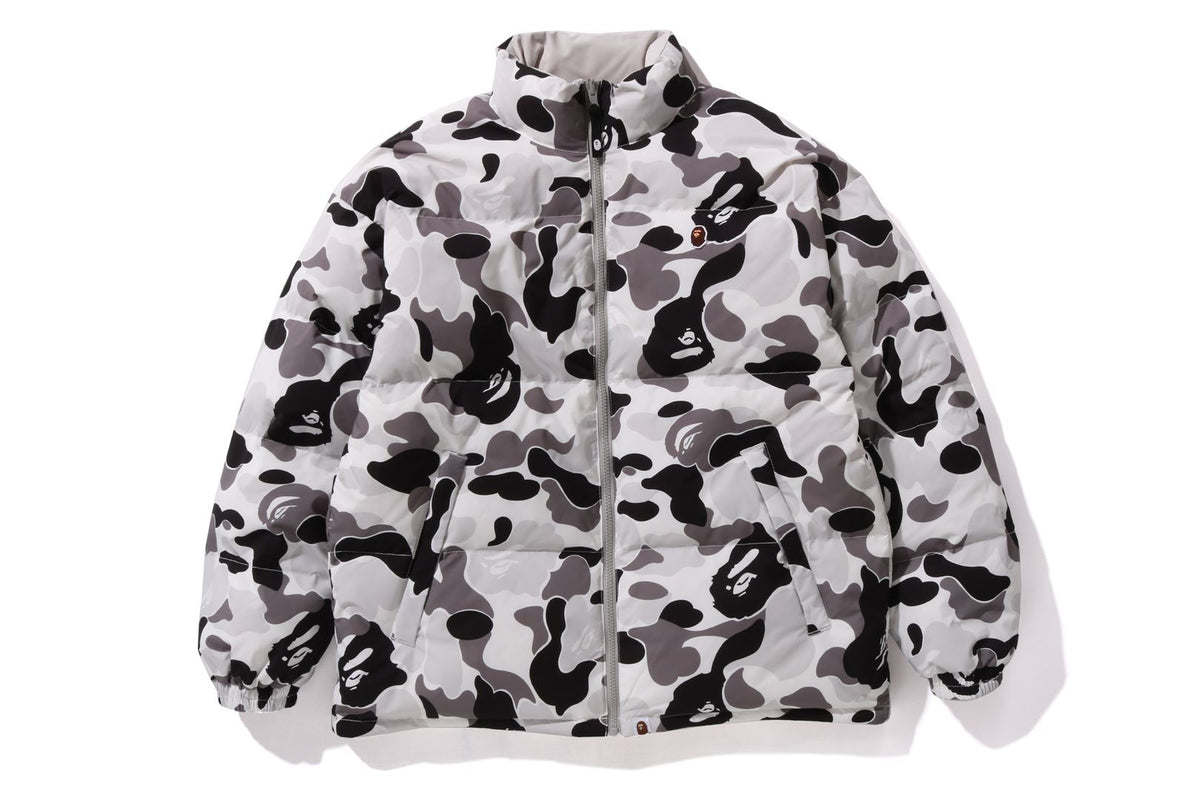 BAPE MENS ABC CAMO REVERSIBLE DOWN JACKET