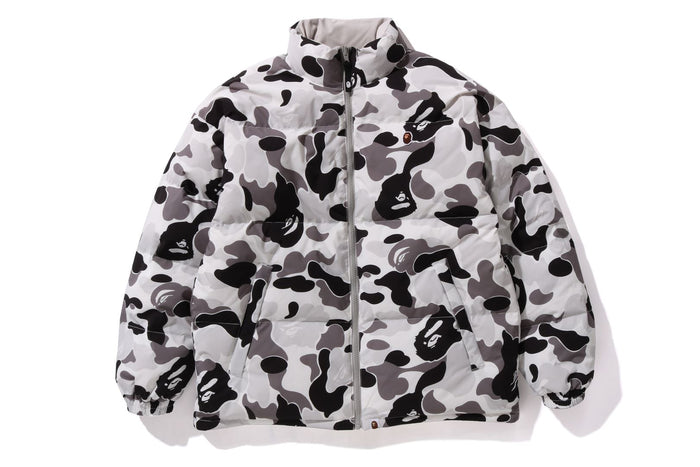 BAPE MENS ABC CAMO REVERSIBLE DOWN JACKET