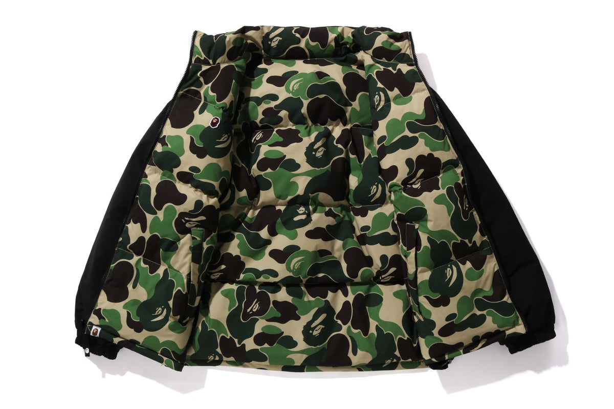 BAPE MENS ABC CAMO REVERSIBLE DOWN JACKET