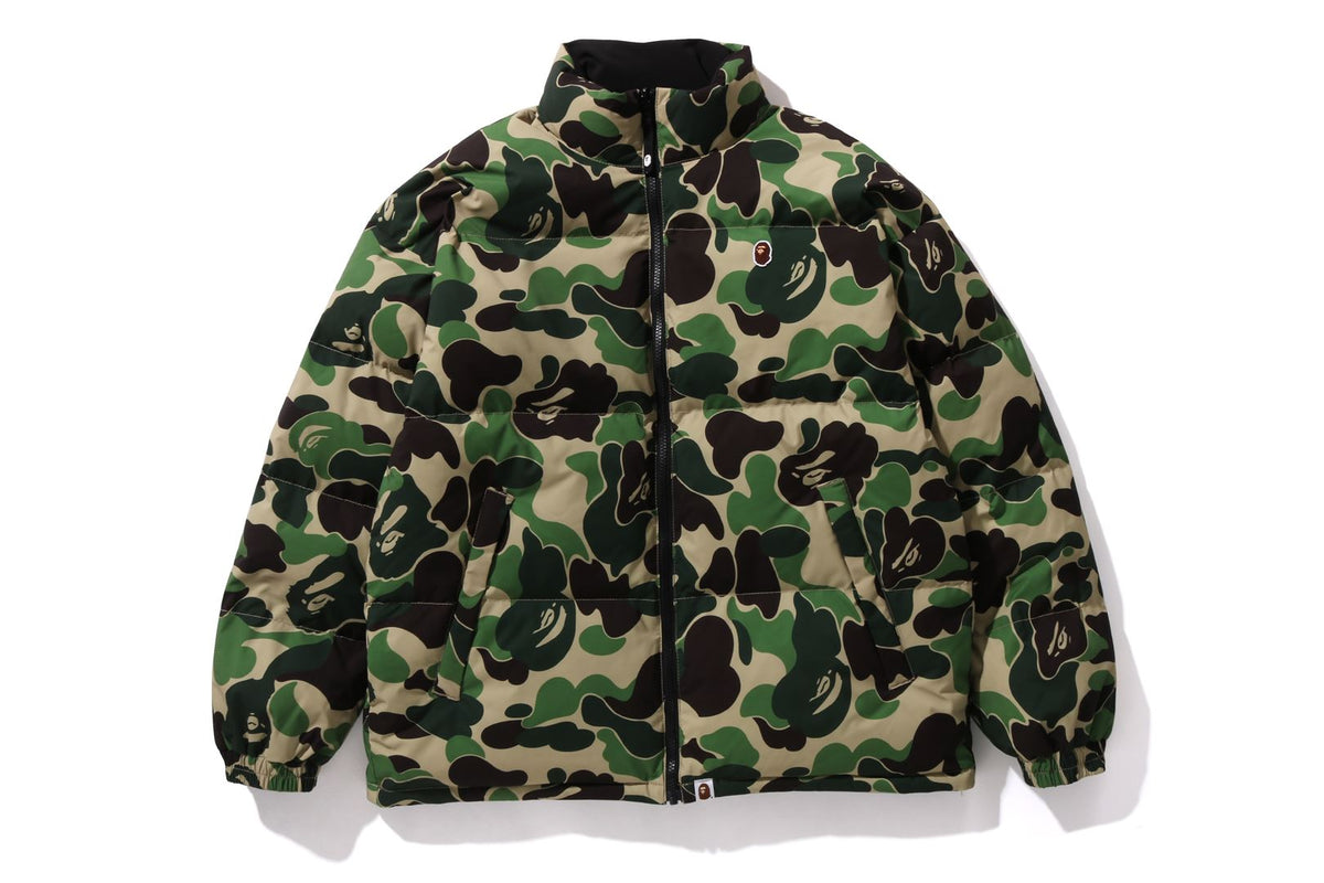 BAPE MENS ABC CAMO REVERSIBLE DOWN JACKET