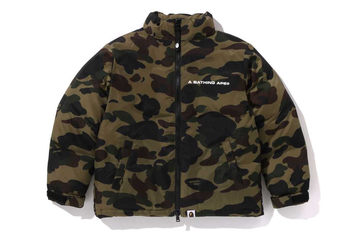 BAPE KIDS NYLON 1ST CAMO DOWN JACKET