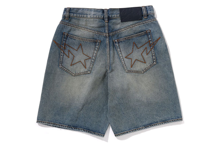 TWIN STA 13OZ DENIM LOOSE FIT SHORTS