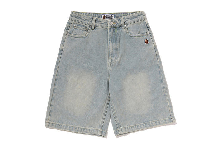 BAPE STA LOGO DENIM JORTS LADIES