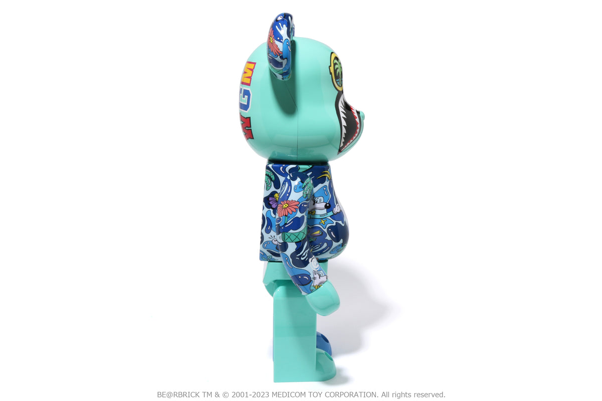 BAPE® X STEVEN HARRINGTON SHARK BE@RBRICK 1000%