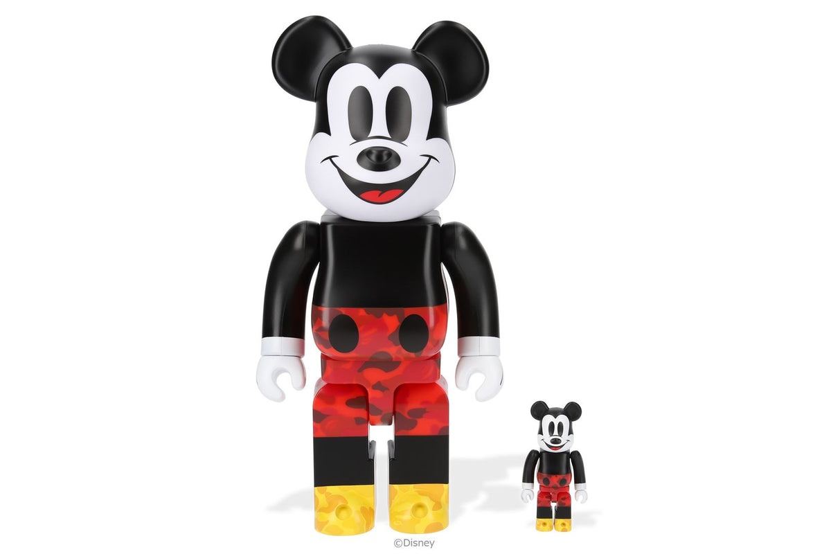 BAPE X MICKEY MOUSE ORIGINAL COLOR BE@RBRICK 100% & 400%