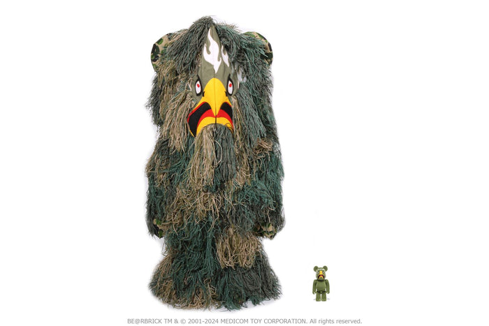 BAPE X READYMADE EAGLE GHILLIE SUIT BE@RBRICK 100% & 1000% JACKET