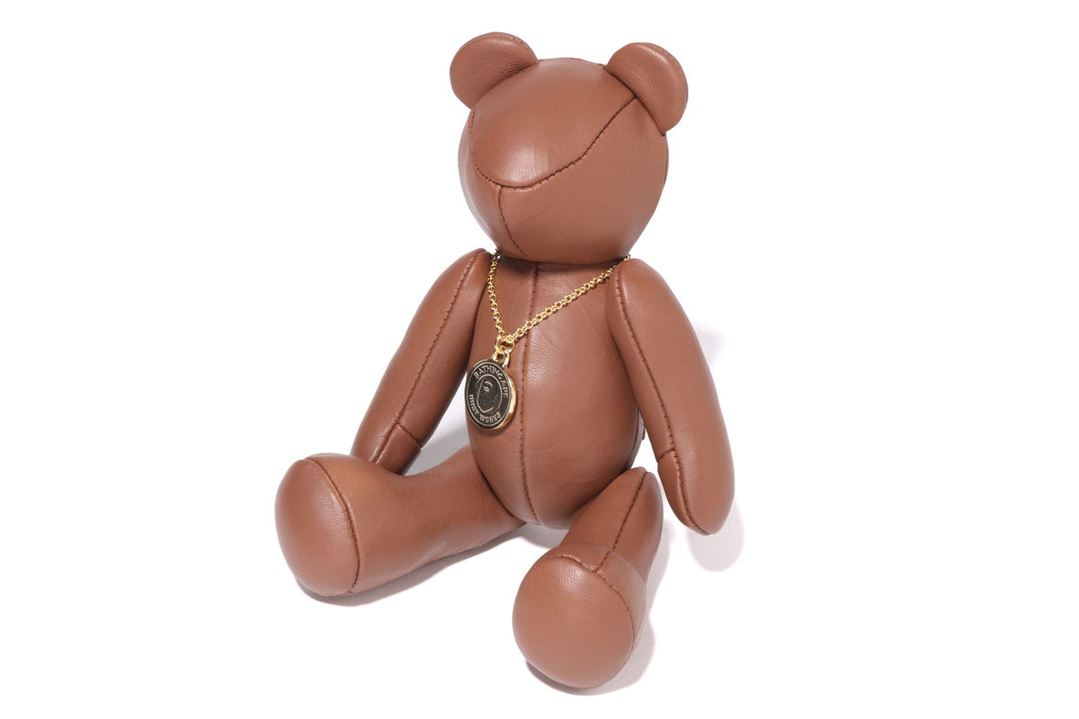 SOLID CAMO LEATHER BEAR PLUSH DOLL 25CM