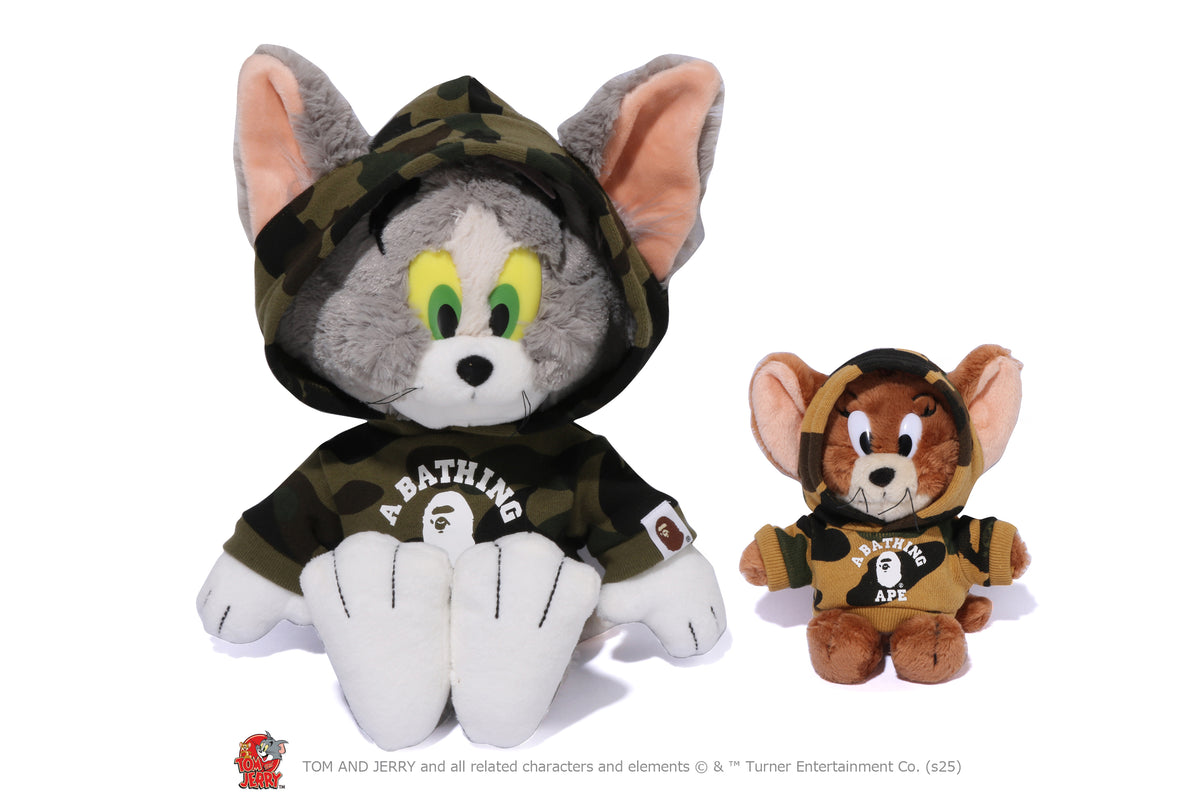 BAPE X TOM AND JERRY 85TH -  1ST CAMO HOODIE DOLL SET M