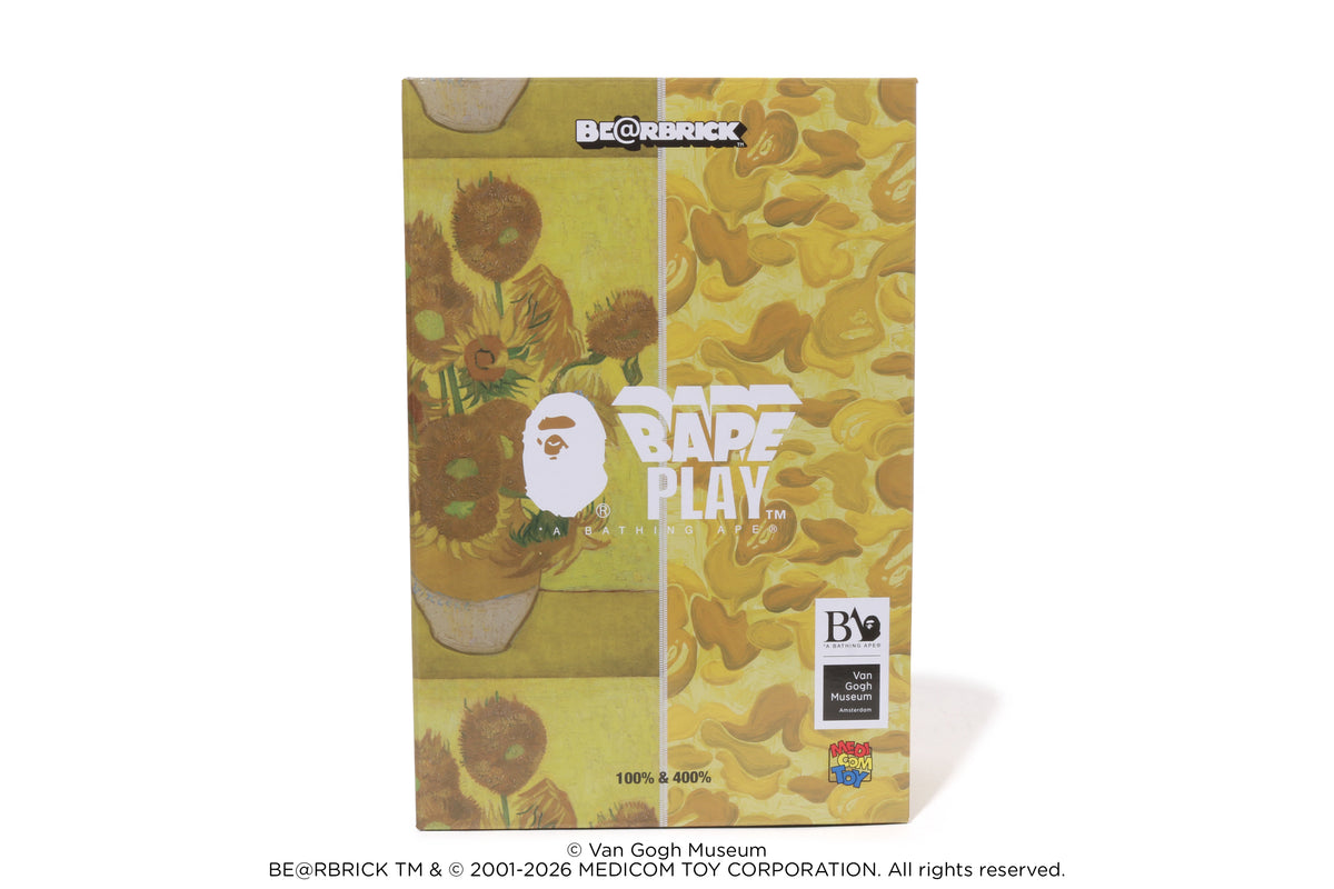 BAPE X VGM - SUNFLOWERS SHARK BE@RBRICK 100%&400% M