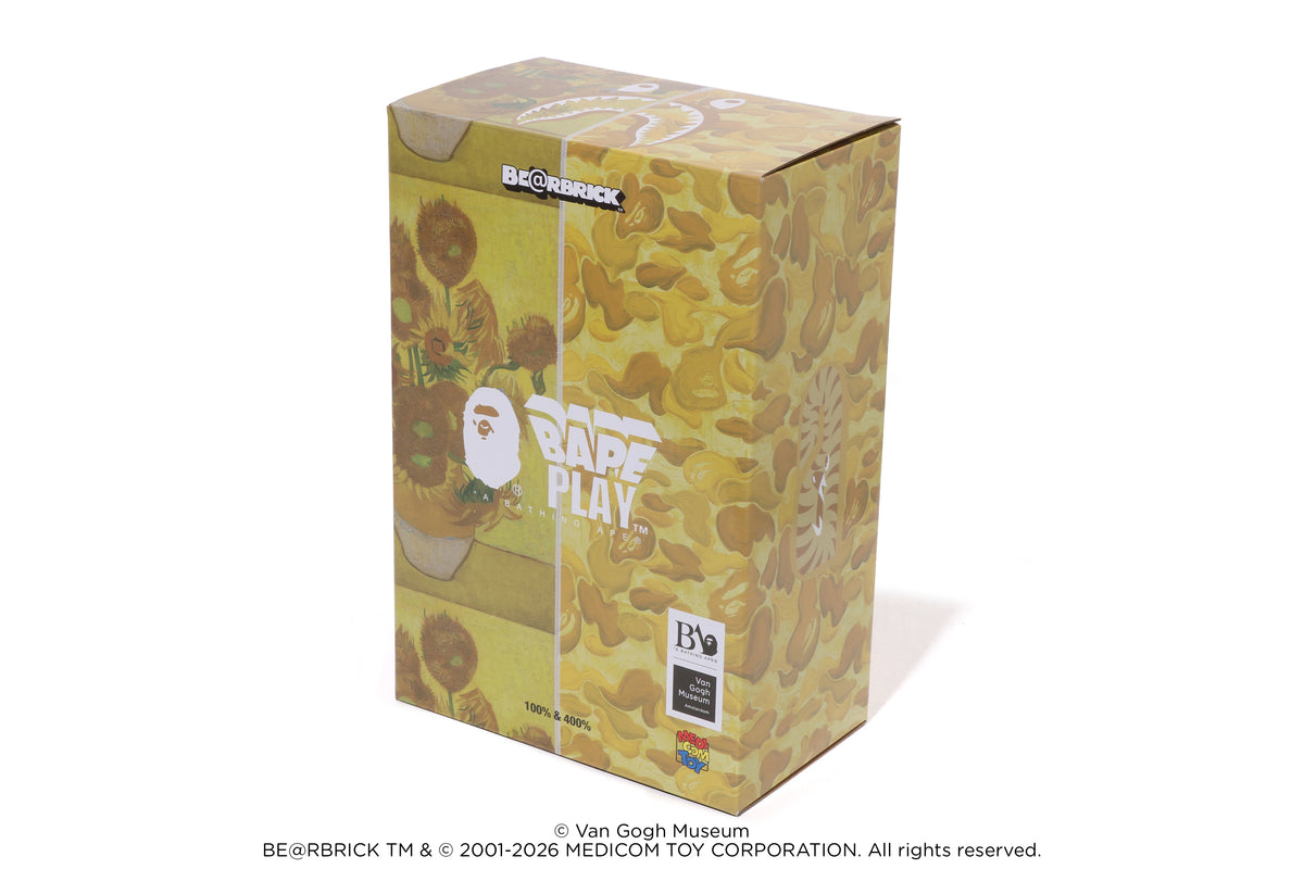 BAPE X VGM - SUNFLOWERS SHARK BE@RBRICK 100%&400% M
