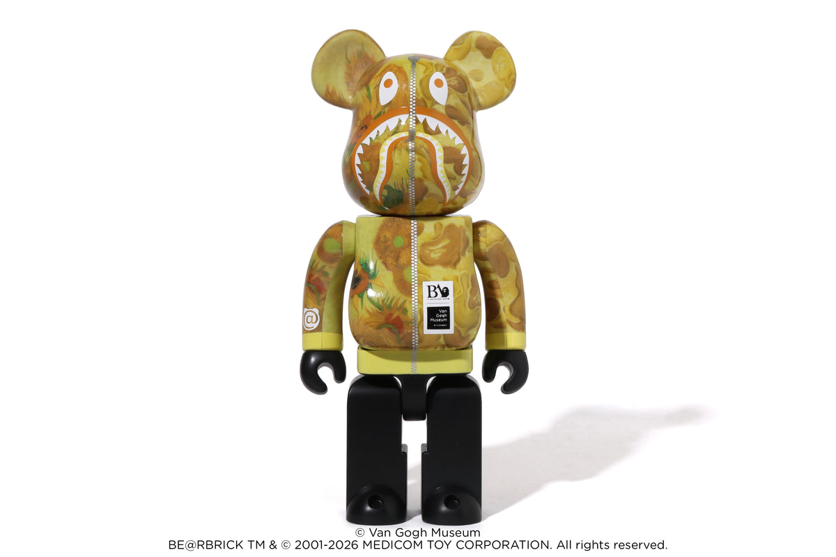 BAPE X VGM - SUNFLOWERS SHARK BE@RBRICK 100%&400% M