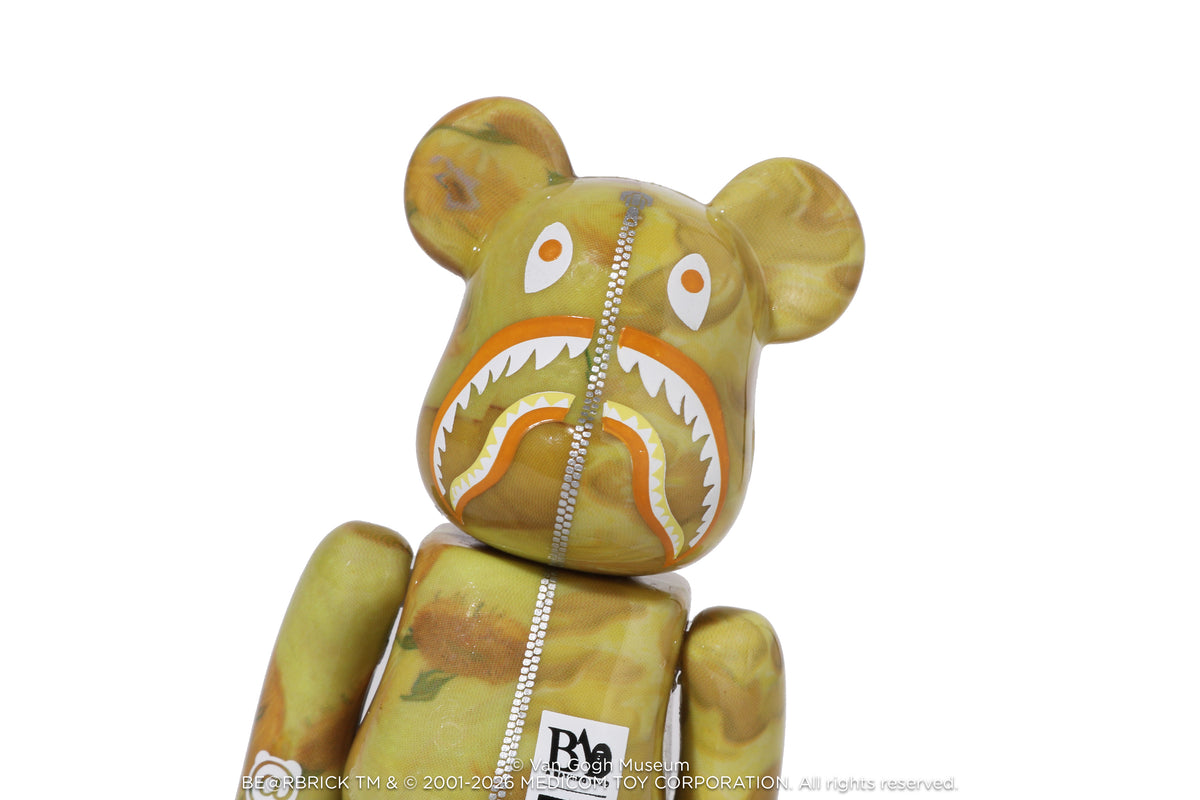 BAPE X VGM - SUNFLOWERS SHARK BE@RBRICK 100%&400% M