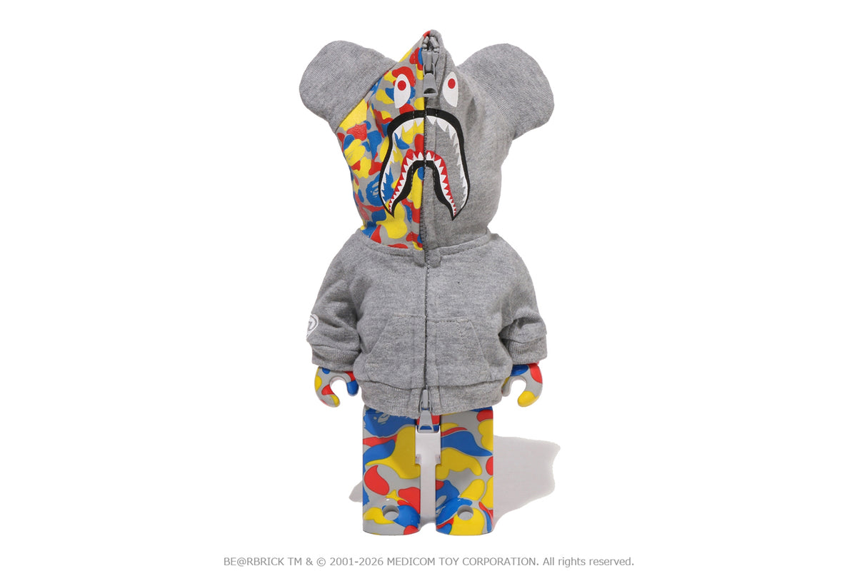 BAPE X MEDICOM TOY 30TH ANNIV.SHARK HOODIE BE@RBRICK 100%&400%