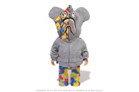 BAPE X MEDICOM TOY 30TH ANNIV.SHARK HOODIE BE@RBRICK 100%&400%