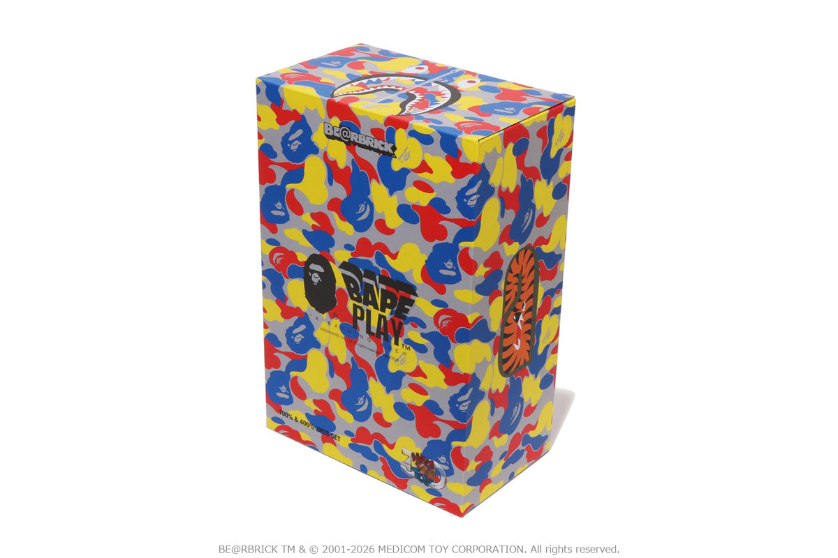 BAPE X MEDICOM TOY 30TH ANNIV.SHARK HOODIE BE@RBRICK 100%&400%