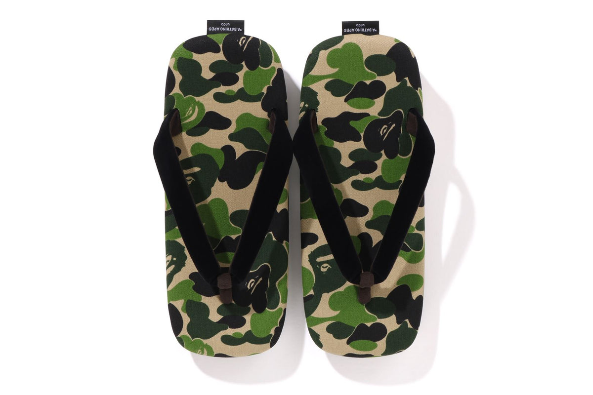 BAPE X GOYEMON MENS ABC CAMO FLIP FLOPS UNDA