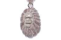 APE HEAD CRYSTAL STONE NECKLACE