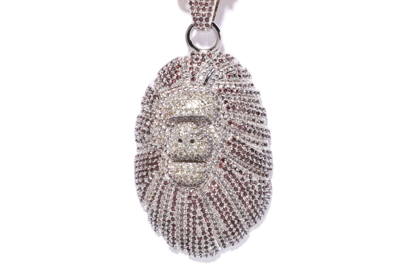 APE HEAD CRYSTAL STONE NECKLACE