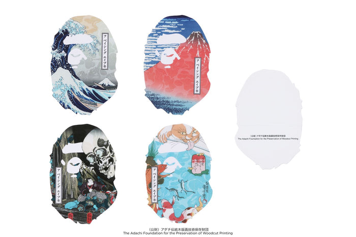 BAPE X UKIYO-E - APE HEAD STICKER SET