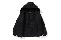 BAPE MENS BLACK CAMO QUILTED LINE SHARK FULL ZIP JACKET