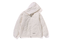 BAPE MENS BLACK CAMO QUILTED LINE SHARK FULL ZIP JACKET