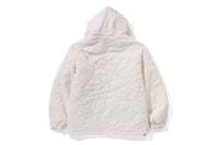 BAPE MENS BLACK CAMO QUILTED LINE SHARK FULL ZIP JACKET