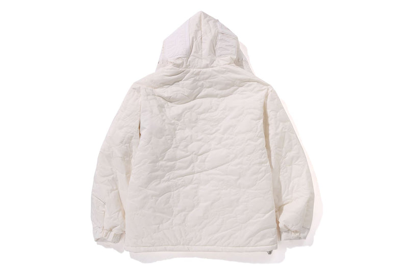 BAPE MENS BLACK CAMO QUILTED LINE SHARK FULL ZIP JACKET