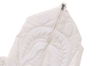 BAPE MENS BLACK CAMO QUILTED LINE SHARK FULL ZIP JACKET