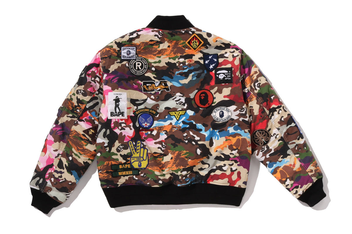 HYBRID CAMO MULTI BADGE PADDED MA-1 M