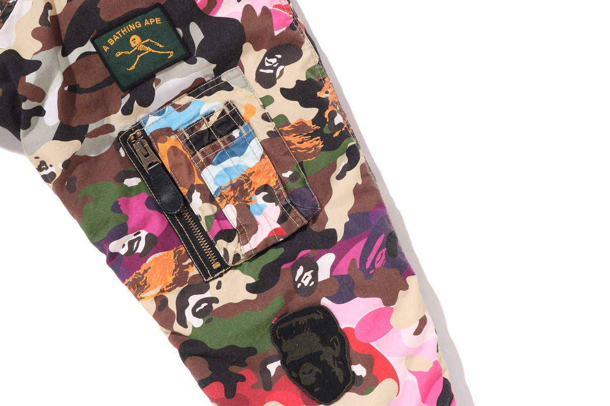HYBRID CAMO MULTI BADGE PADDED MA-1 M